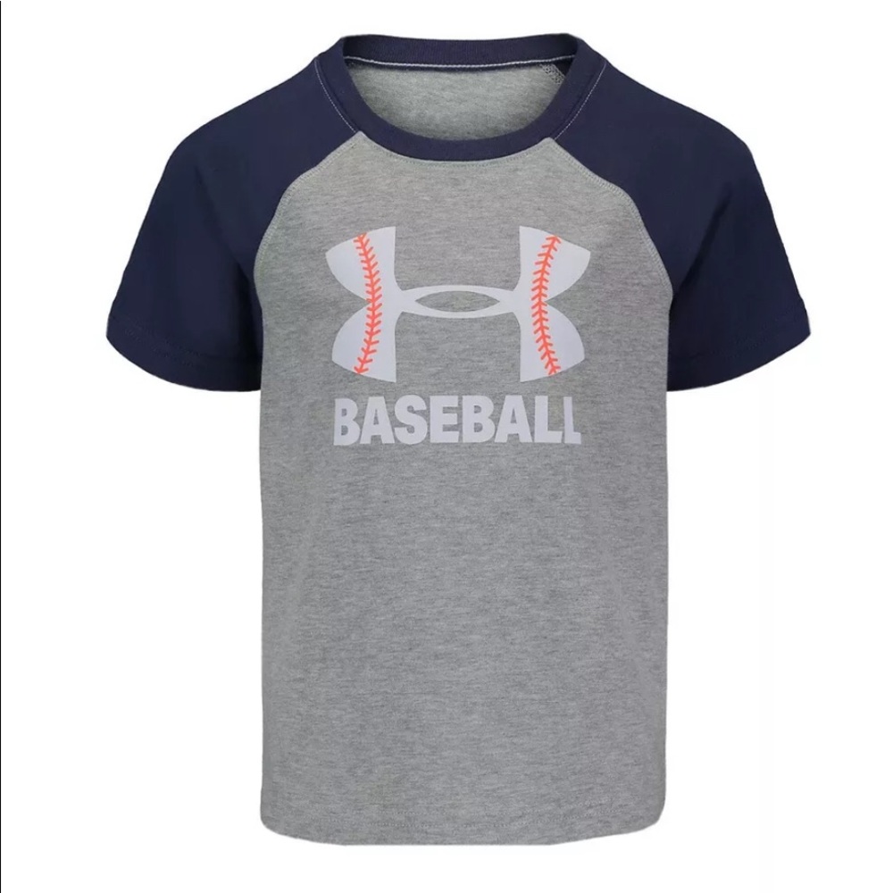 Under Armour HeatGear Little Boys “Baseball”Raglan Graphic Tee